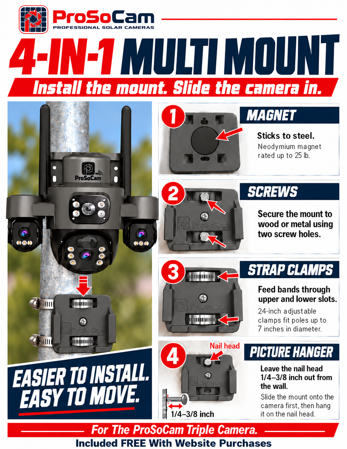 4G Triple-Lens Solar Camera - High Definition PTZ