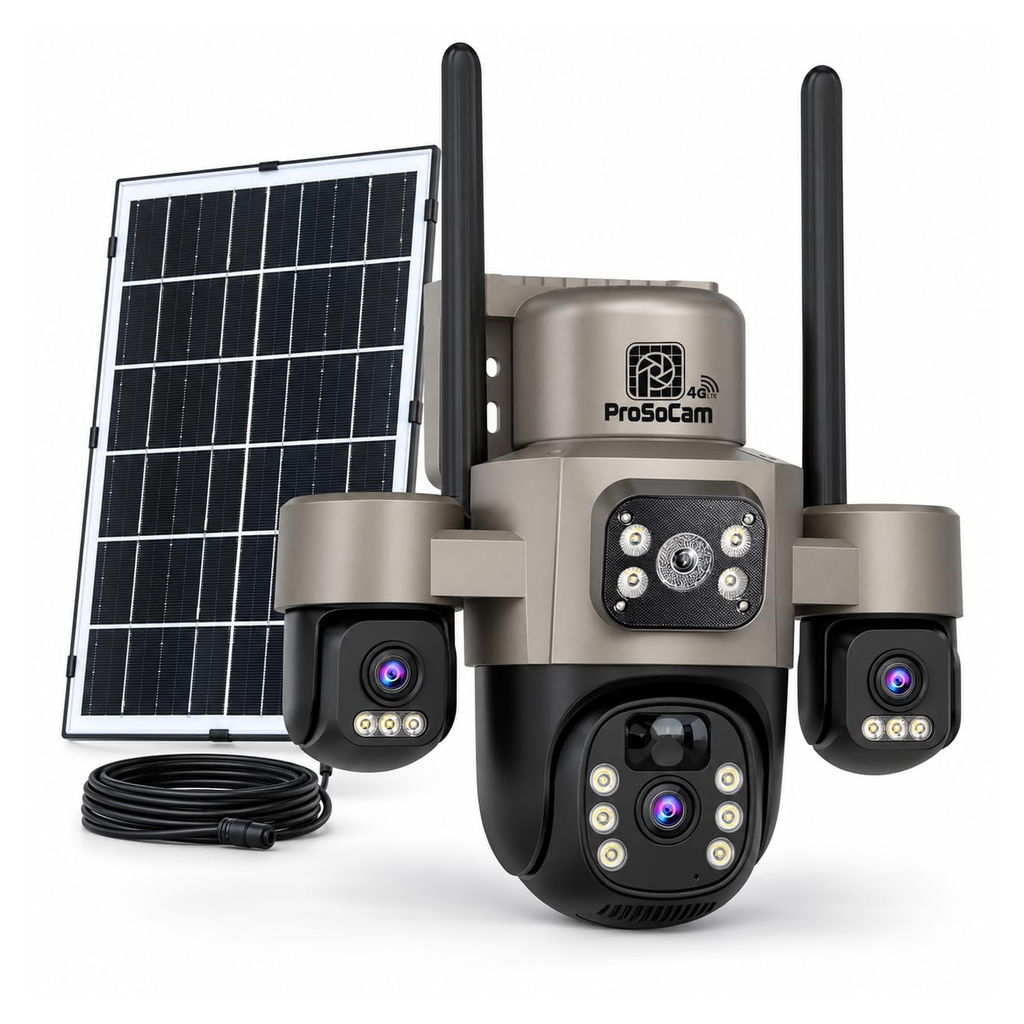 4G Triple-Lens Solar Camera - High Definition PTZ